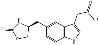5-[[(4S)-2-Oxo-4-oxazolidinyl]Methyl]-1H-indole-3-acetic Acid 구조식 이미지