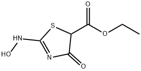 5-Thiazolecarboxylicacid,4,5-dihydro-2-(hydroxyamino)-4-oxo-,ethylester(9CI) 구조식 이미지