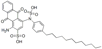 1-amino-4-(4-dodecylsulphoanilino)-9,10-dihydro-9,10-dioxoanthracene-2-sulphonic acid  Structure
