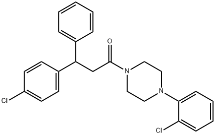 1-[4-(o-Chlorophenyl)-1-piperazinyl]-3-(p-chlorophenyl)-3-phenyl-1-propanone Structure
