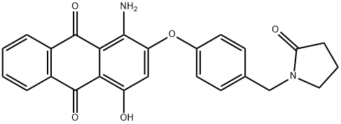 1-amino-4-hydroxy-2-[[alpha-(2-oxo-1-pyrrolidinyl)-p-tolyl]oxy]anthraquinone 구조식 이미지