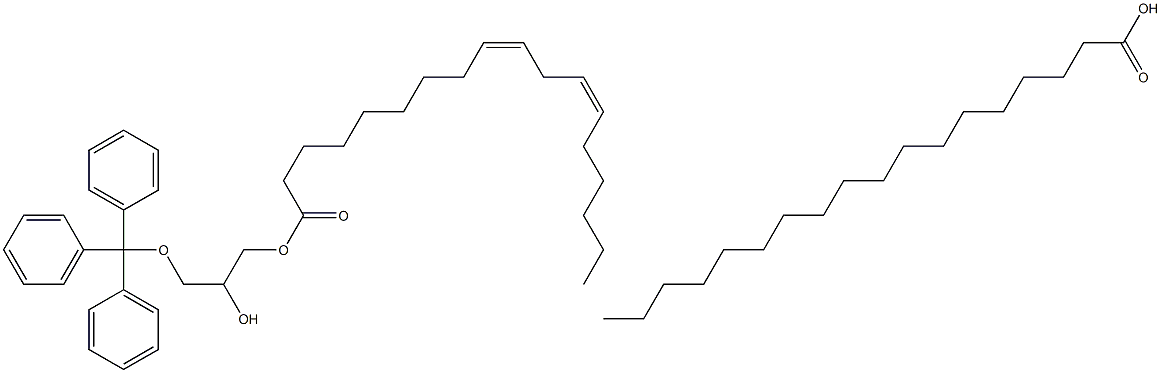 [R,(-)]-1-O-리놀레오일-2-O-스테아로일-3-O-트리틸-D-글리세롤 구조식 이미지