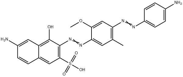 6-amino-3-[[4-[(4-aminophenyl)azo]-6-methoxy-m-tolyl]azo]-4-hydroxynaphthalene-2-sulphonic acid  Structure