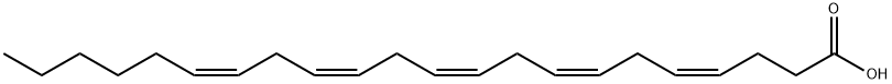 all-cis-4,7,10,13,16-Docosapentaenoic acid, C22:5n6 Structure