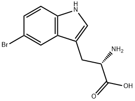 (2S)-2-amino-3-(5-bromo-1H-indol-3-yl)propanoic acid 구조식 이미지