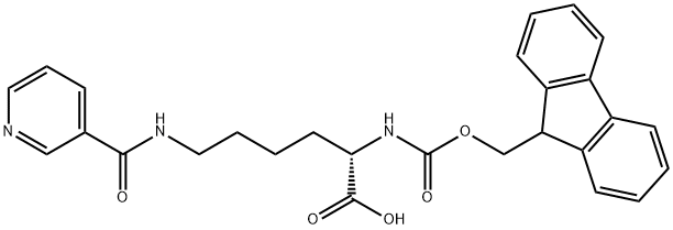 Fmoc-Lys(nicotinoyl)-OH 구조식 이미지
