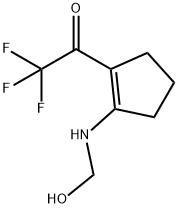 Ethanone, 2,2,2-trifluoro-1-[2-(hydroxymethylamino)-1-cyclopenten-1-yl]- (9CI) 구조식 이미지