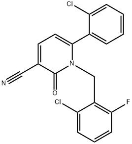 1-(2-chloro-6-fluorobenzyl)-6-(2-chlorophenyl)-2-oxo-1,2-dihydro-3-pyridinecarbonitrile Structure