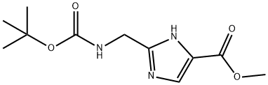N-TERT-BUTOXYCARBONYL-2-AMINOMETHYL-IMIDAZOLE-4-CARBOXYLIC ACID METHYL ESTER Structure