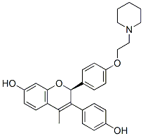 (2S)-3-(4-hydroxyphenyl)-4-methyl-2-[4-[2-(1-piperidyl)ethoxy]phenyl]-2H-chromen-7-ol 구조식 이미지