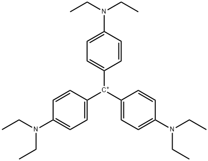 bis[4-(diethylamino)phenyl][4-(diethylammonio)phenyl]methylium  Structure