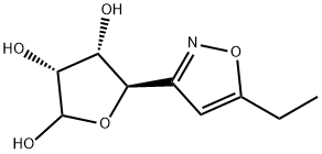 2,3,4-Furantriol, 5-(5-ethyl-3-isoxazolyl)tetrahydro-, (3R,4S,5R)- (9CI) Structure