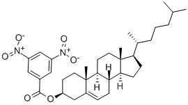 [10,13-Dimethyl-17-(6-methylheptan-2-yl)-2,3,4,7,8,9,11,12,14,15,16,17-dodecahydro-1H-cyclopenta[a]phenanthren-3-yl] 3,5-dinitrobenzoate Structure