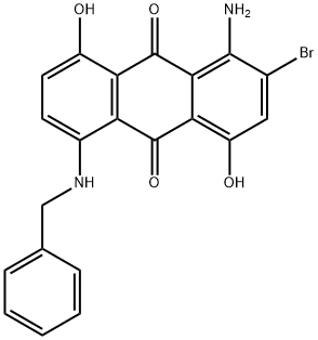 1-amino-5-(benzylamino)-2-bromo-4,8-dihydroxyanthraquinone  Structure