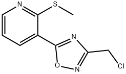 3-[3-(CHLOROMETHYL)-1,2,4-OXADIAZOL-5-YL]-2-(METHYLTHIO)PYRIDINE Structure