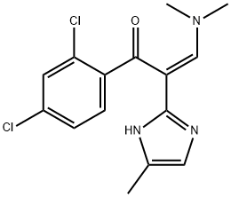 (Z)-1-(2,4-dichlorophenyl)-3-(diMethylaMino)-2-(4-Methyl-1H-iMidazol-2-yl)prop-2-en-1-one 구조식 이미지