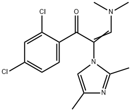 2-Propen-1-one,  1-(2,4-dichlorophenyl)-3-(dimethylamino)-2-(2,4-dimethyl-1H-imidazol-1-yl)- 구조식 이미지
