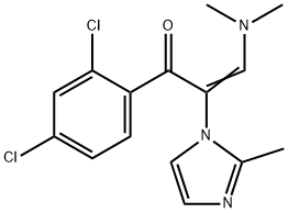 2-Propen-1-one,  1-(2,4-dichlorophenyl)-3-(dimethylamino)-2-(2-methyl-1H-imidazol-1-yl)- 구조식 이미지