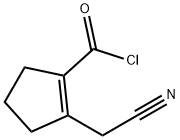 1-Cyclopentene-1-carbonyl chloride, 2-(cyanomethyl)- (8CI) Structure