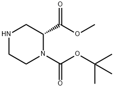 (R)-N-Boc-piperazine-2-carboxylic acid methyl ester 구조식 이미지