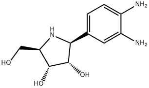 3,4-Pyrrolidinediol, 2-(3,4-diaminophenyl)-5-(hydroxymethyl)-, (2S,3S,4R,5R)- 구조식 이미지