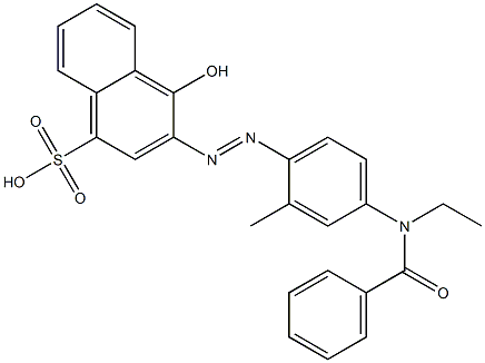 3-[[4-(benzoylethylamino)-2-methylphenyl]azo]-4-hydroxynaphthalene-1-sulphonic acid  구조식 이미지
