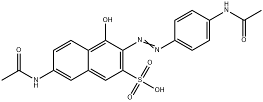 7-(acetylamino)-3-[[4-(acetylamino)phenyl]azo]-4-hydroxynaphthalene-2-sulphonic acid Structure