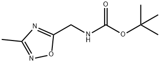 카르밤산,[(3-메틸-1,2,4-옥사디아졸-5-일)메틸]-,1,1-디메틸에틸에스테르 구조식 이미지