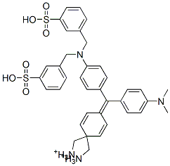 [4-[[4-[bis[(3-sulphophenyl)methyl]amino]phenyl][4-(dimethylamino)phenyl]methylene]-2,5-cyclohexadien-1-ylidene]dimethylammonium 구조식 이미지