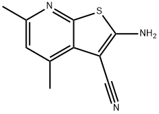 Thieno[2,3-b]pyridine-3-carbonitrile, 2-amino-4,6-dimethyl- (9CI) 구조식 이미지