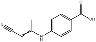 Benzoic acid, p-[(2-cyano-1-methylvinyl)amino]- (8CI) Structure