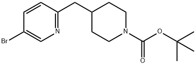4-[(5-bromo-2-pyridinyl)methyl]-1-piperidinecarboxylic
acid 1,1-dimethylethyl ester 구조식 이미지