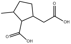 2-Carboxy-3-methyl-1-cyclopentaneacetic acid Structure