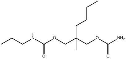 N-Propylcarbamic acid 2-(carbamoyloxymethyl)-2-methylhexyl ester Structure