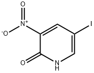 2-하이드록시-5-요오도-3-니트로피리딘 구조식 이미지