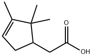 2,2,3-trimethylcyclopent-3-ene-1-acetic acid  Structure