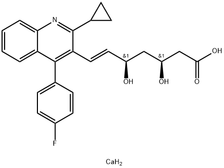 (3S,5R,6E)-7-[2-Cyclopropyl-4-(4-fluorophenyl)-3-quinolinyl]-3,5-dihydroxy-6-heptenoic Acid CalciuM Salt Structure