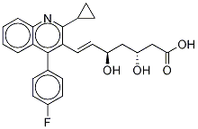 (3R,5R,6E)-7-[2-Cyclopropyl-4-(4-fluorophenyl)-3-quinolinyl]-3,5-dihydroxy-6-heptenoic Acid CalciuM Salt 구조식 이미지