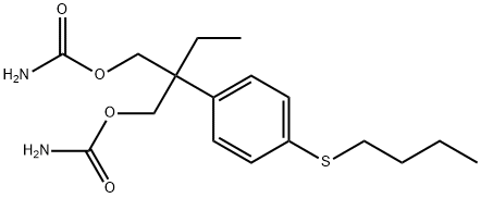 Dicarbamic acid 2-[p-(butylthio)phenyl]-2-ethyltrimethylene ester Structure