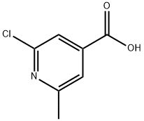 2-Chloro-6-methylpyridine-4-carboxylic acid 구조식 이미지