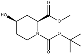 (2S,4R)-N-BOC-4-하이드록시피페리딘-2-카복실산메틸에스테르 구조식 이미지