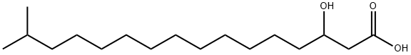 3-hydroxy-15-methylhexadecanoate Structure