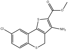 METHYL 3-AMINO-8-CHLORO-4H-BENZO[B]THIENO[2,3-D]THIINE-2-CARBOXYLATE 구조식 이미지