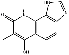 8H-Imidazo[4,5-h]quinolin-8-one, 1,9-dihydro-6-hydroxy-7-methyl- (9CI) 구조식 이미지
