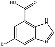 6-BROMO-1H-BENZOIMIDAZOLE-4-CARBOXYLIC ACID 구조식 이미지