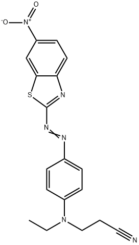 3-[ethyl[4-[(6-nitrobenzothiazol-2-yl)azo]phenyl]amino]propiononitrile Structure