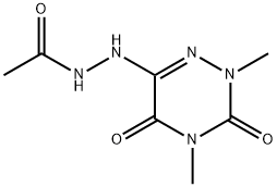 Acetic acid, 2-(2,3,4,5-tetrahydro-2,4-dimethyl-3,5-dioxo-1,2,4-triazin-6-yl)hydrazide (9CI) 구조식 이미지