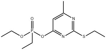 Ethylphosphonic acid ethyl 2-(ethylthio)-6-methyl-4-pyrimidinyl ester Structure