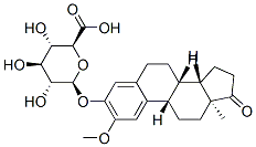 (2S,3S,4S,5R,6S)-3,4,5-trihydroxy-6-[[(8S,9S,13S,14S)-2-methoxy-13-methyl-17-oxo-7,8,9,11,12,14,15,16-octahydro-6H-cyclopenta[a]phenanthren-3-yl]oxy]oxane-2-carboxylic acid 구조식 이미지