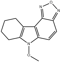 6-METHOXY-7,8,9,10-TETRAHYDRO-6H-[1,2,5]OXADIAZOLO[3,4-C]CARBAZOLE 구조식 이미지